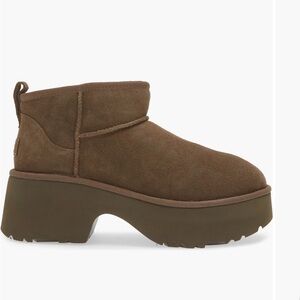 UGG Brown Suede Platform Ankle Booties
